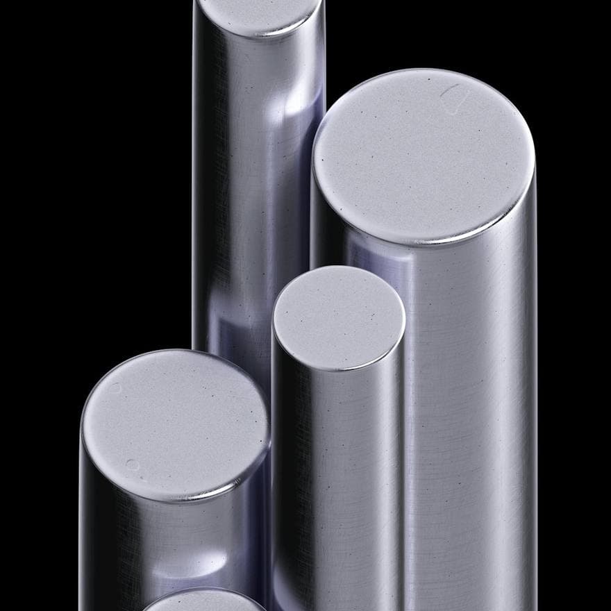 Stacked round aluminium extrusion billets
