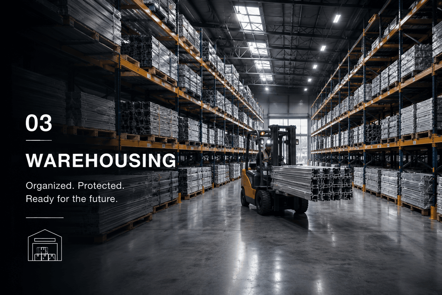 03 Warehousing — organized, protected, ready for the future